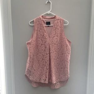 Beige by eco sleeveless lace blouse. Size XL Color peach